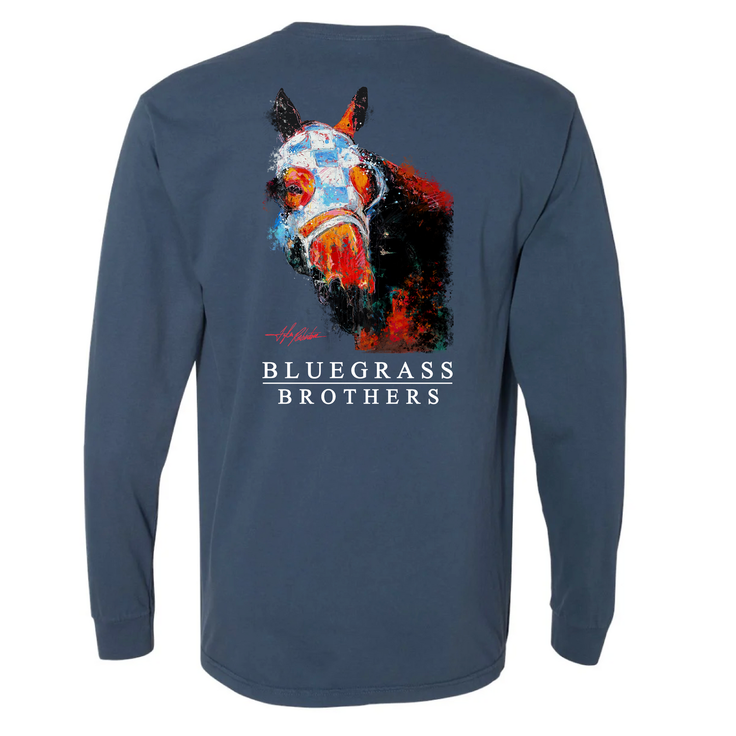 THE BIG RED - LONG SLEEVE - LIGHT NAVY